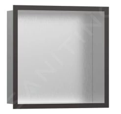 Hansgrohe XtraStoris Individual - Inbouwnis Met Designlijst, 300x300x100 Mm, Geborsteld Rvs/geborsteld Zwart Chroom 56097340