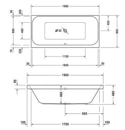 Duravit Happy D.2 - Bad 1900x900 Mm, Wit 700315000000000 -Badkamer Paradijs d963dc6b0aae2e5809aa1f95