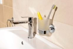 Aqualine Samba - Beker Met Houder, Chroom/melkglas SB104 -Badkamer Paradijs daab879b11530ac5997504f8