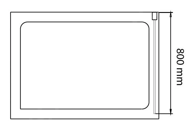 Lansanit LitLUX Brix - Vaste Douchewand 800 Mm, Glanzend Aluminium/helder Glas SPHY80 4 Lansanit LitLUX Brix - Vaste Douchewand 800 Mm, Glanzend Aluminium/helder Glas SPHY80 - Afbeelding 2