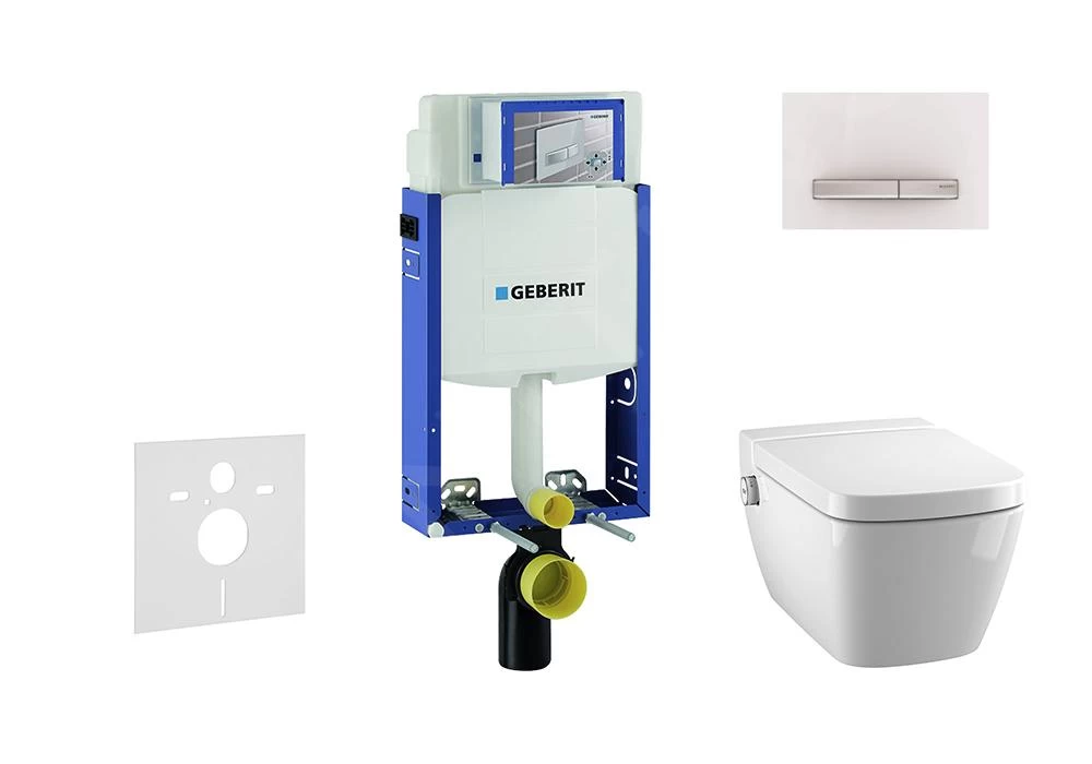 Geberit Kombifix - Inbouwreservoir Voor Hangend Toilet Met SIGMA50 Bedieningsknop, Alpine Wit + Tece One - Hangend Douche-wc En Wc-bril, Rimless, SoftClose 110.302.00.5 NT8 3 Geberit Kombifix - Inbouwreservoir Voor Hangend Toilet Met SIGMA50 Bedieningsknop, Alpine Wit + Tece One - Hangend Douche-wc En Wc-bril, Rimless, SoftClose 110.302.00.5 NT8