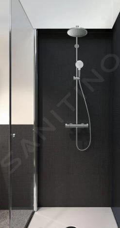 Hansgrohe Crometta - Showerpipe S 240 Doucheset Met Thermostaat, EcoSmart 9 L/min, Chroom 27268000 -Badkamer Paradijs db8757a699f146527ddbbd9c