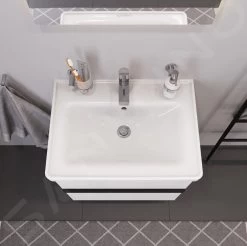 Duravit D-Neo - Wastafel 650x480 Mm, Met Kraangat, Met WonderGliss, Wit 23676500001 -Badkamer Paradijs dbf2a9bbf7c2c42c07621a66