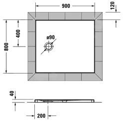 Duravit Tempano - Douchebak 900x800 Mm, Wit 720192000000000 -Badkamer Paradijs dca55fcae54b1b81eb862c3e