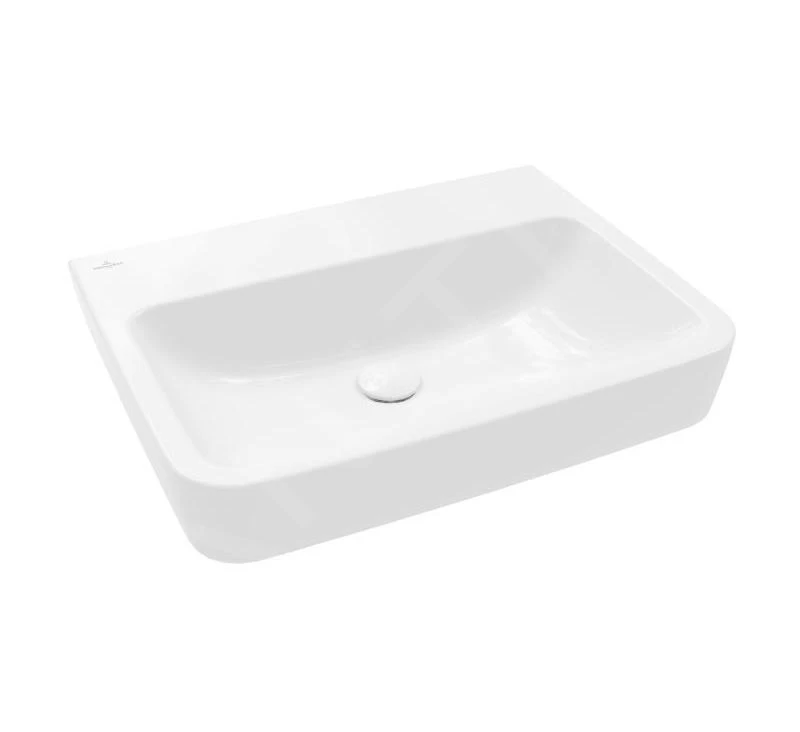 Villeroy & Boch O.novo - Opzetwastafel, 600x460 Mm, Zonder Overloop, Zonder Kraangat, CeramicPlus, Alpine Wit 4A416FR1 3 Villeroy & Boch O.novo - Opzetwastafel, 600x460 Mm, Zonder Overloop, Zonder Kraangat, CeramicPlus, Alpine Wit 4A416FR1