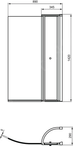 Ideal Standard Connect Air - Badscherm 890x1420 Mm, Zilver/helder Glas E1137EO 8 Ideal Standard Connect Air - Badscherm 890x1420 Mm, Zilver/helder Glas E1137EO -Badkamer Paradijs df8b620685de1053ea714f44