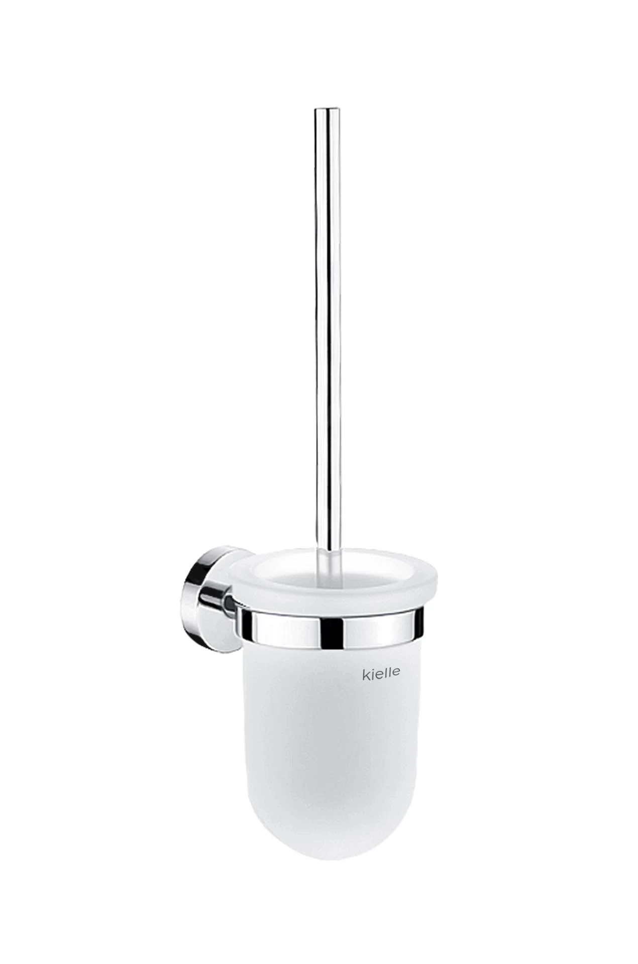 Kielle Aura - Toiletborstel Houder, Mat Glas/chroom 40502020 3 Kielle Aura - Toiletborstel Houder, Mat Glas/chroom 40502020