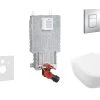 Grohe Uniset - Complete Toiletset, Wand-wc + Subway Toiletzitting, Direct Flush, Softclose, Ceramic Plus + Bedieningsplaat Skate Cosmo, Chroom 38643SET-KI