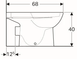 Geberit Selnova - Staande Toiletpot, Afvoer Achteraan, 680x360 Mm, Wit 500.287.01.1 -Badkamer Paradijs e48f6f63d1c7eae987c05963