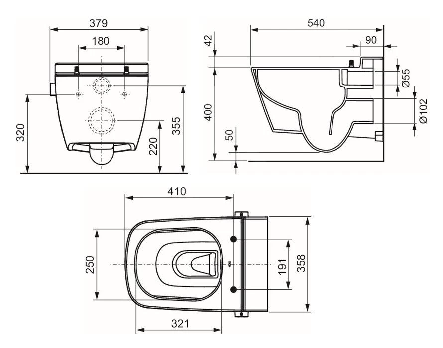 Tece TECEone - Wandcloset Met Douchefunctie, Voor Koud Water, Rimless, Wit 9700201 4 Tece TECEone - Wandcloset Met Douchefunctie, Voor Koud Water, Rimless, Wit 9700201 - Afbeelding 2