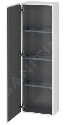 Duravit L-Cube - Hoge Badkamerkast 1320x400x243 Mm, Links, Glanzend Wit LC1168L2222 -Badkamer Paradijs e4c3659a9e7375322c6803e1
