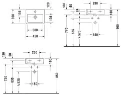 Duravit Vero - Fontein 450x350 Mm, 1 Kraangat, Alpine Wit 0704450000 -Badkamer Paradijs e523b895387fef1ba1da5412