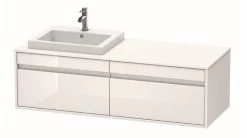 Duravit Ketho - Wastafelonderkast 426x1400x550 Mm, Links, 2 Laden, Glanzend Wit KT6797L2222