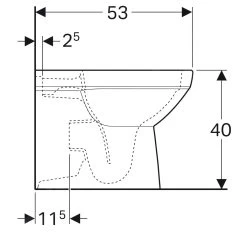 Geberit Selnova Square - Staande Toiletpot, 530x355 Mm, Rimfree, Wit 500.153.01.1 -Badkamer Paradijs ed418504cae2496d7ae3a946
