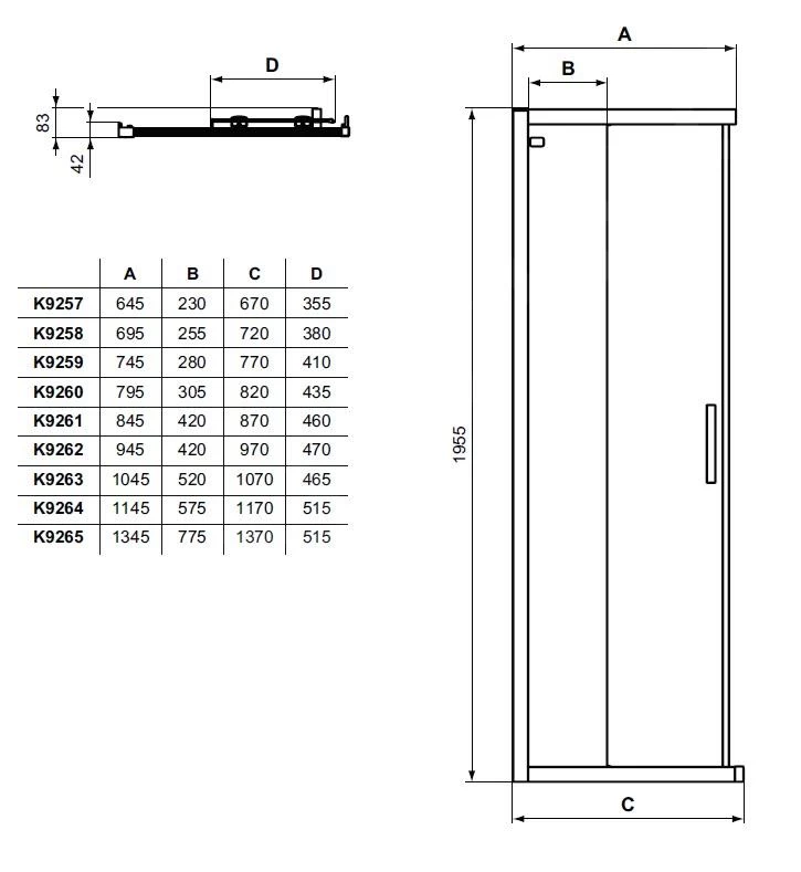 Ideal Standard Connect 2 - Schuifdeur, 2-delig, 1400 Mm, Silver Bright/helder Glas K9265EO 4 Ideal Standard Connect 2 - Schuifdeur, 2-delig, 1400 Mm, Silver Bright/helder Glas K9265EO - Afbeelding 2