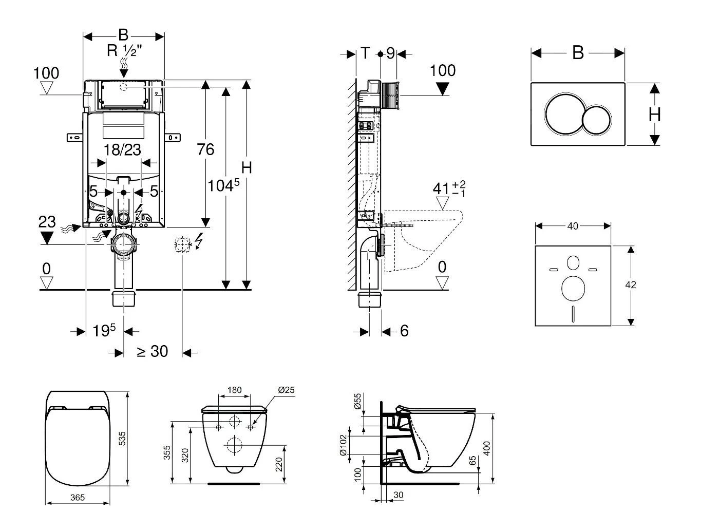 Geberit Kombifix - Inbouwreservoir Voor Hangend Toilet Met SIGMA01 Bedieningsknop, Glanzend Chroom + Ideal Standard Tesi - Hangend Toilet En Wc-bril, Aquablade, SoftClose 110.302.00.5 NU2 4 Geberit Kombifix - Inbouwreservoir Voor Hangend Toilet Met SIGMA01 Bedieningsknop, Glanzend Chroom + Ideal Standard Tesi - Hangend Toilet En Wc-bril, Aquablade, SoftClose 110.302.00.5 NU2 - Afbeelding 2