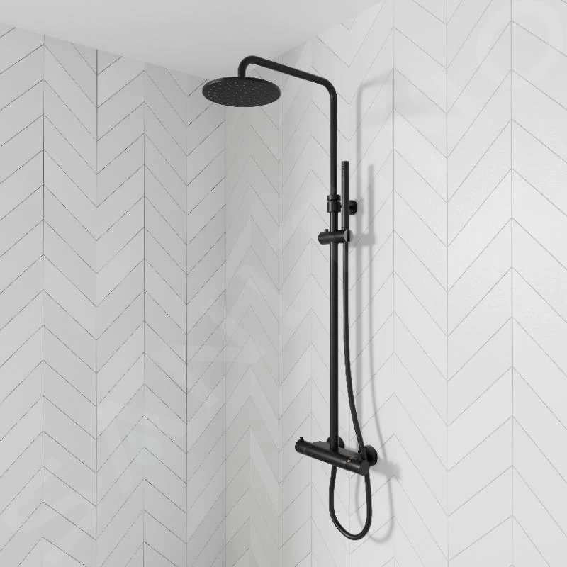 Steinberg 100 - Doucheset Met Thermostaat, Diameter 200 Mm, Mat Zwart 100 2721 S 7 Steinberg 100 - Doucheset Met Thermostaat, Diameter 200 Mm, Mat Zwart 100 2721 S - Afbeelding 5