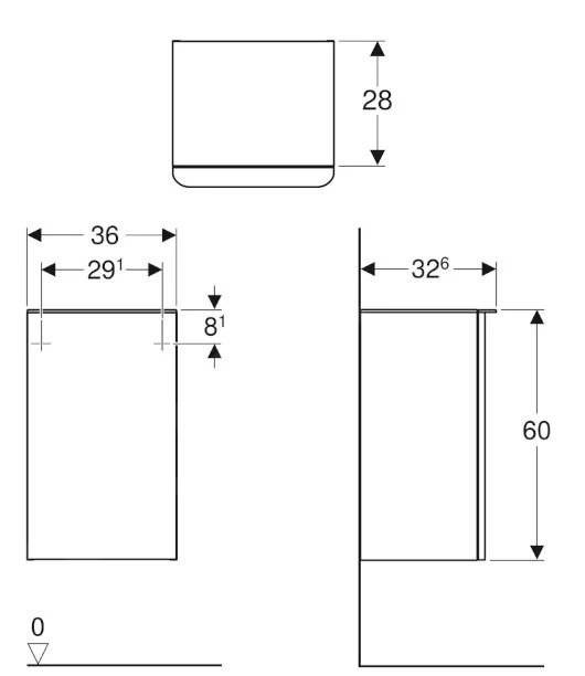 Geberit Smyle Square - Zijkast, Scharnieren Links, Lava 500.360.JK.1 4 Geberit Smyle Square - Zijkast, Scharnieren Links, Lava 500.360.JK.1 - Afbeelding 2