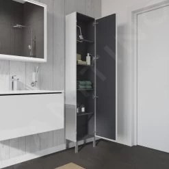 Duravit L-Cube - Hoge Badkamerkast 1760x400x243 Mm, Rechts, Glanzend Wit LC1170R2222 -Badkamer Paradijs fdb5d92346518482fef36cda