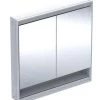 Geberit ONE - Spiegelkast Met LED-verlichting, 900x900x150 Mm, 2 Deuren, Met Nis, Inbouw, Aluminium 505.823.00.1 2 Geberit ONE - Spiegelkast Met LED-verlichting, 900x900x150 Mm, 2 Deuren, Met Nis, Inbouw, Aluminium 505.823.00.1 -Badkamer Paradijs fe0650806c53f60ef3ea5cb3