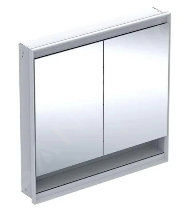 Geberit ONE - Spiegelkast Met LED-verlichting, 900x900x150 Mm, 2 Deuren, Met Nis, Inbouw, Aluminium 505.823.00.1 3 Geberit ONE - Spiegelkast Met LED-verlichting, 900x900x150 Mm, 2 Deuren, Met Nis, Inbouw, Aluminium 505.823.00.1