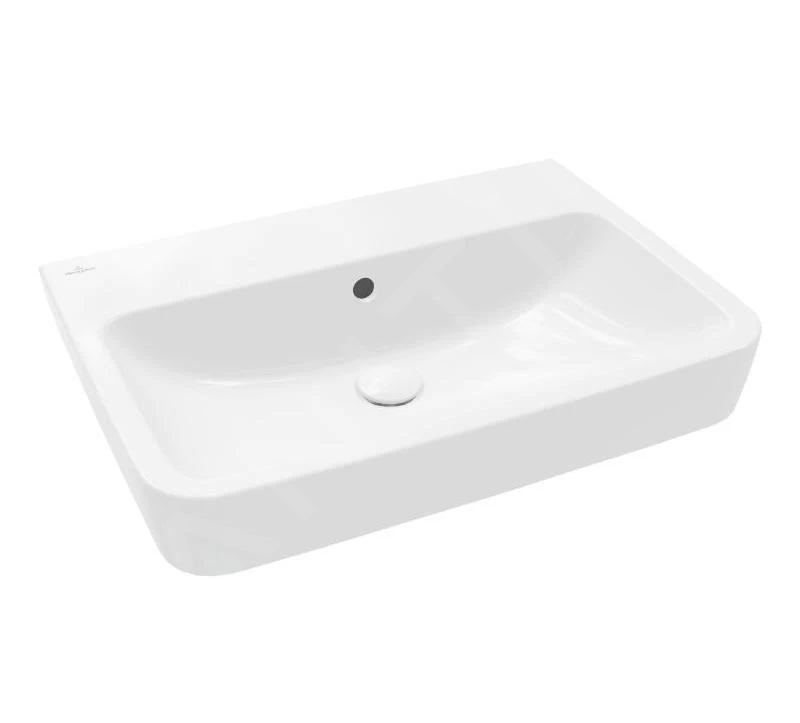 Villeroy & Boch O.novo - Wastafel 650x460 Mm, Met Overloop, Zonder Kraangat, Alpine Wit 4A416701 3 Villeroy & Boch O.novo - Wastafel 650x460 Mm, Met Overloop, Zonder Kraangat, Alpine Wit 4A416701